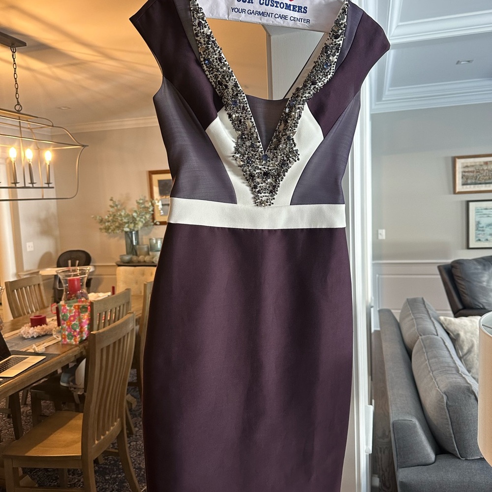 Reiss Embellished Purple Dress